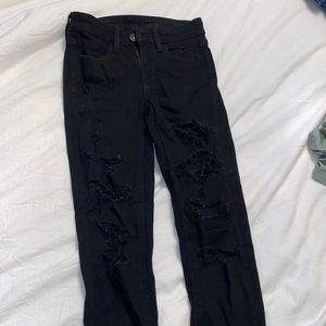 American Eagle Black Ripped Jeans